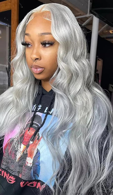 16-42 inch 13x6 Grey Colored Lace Front Human Hair Wigs For Women Body Wave Teal Blue Lace Frontal Wig Hot Pink Purple Lace Wigs Verochic Store Store no.: 1104704776