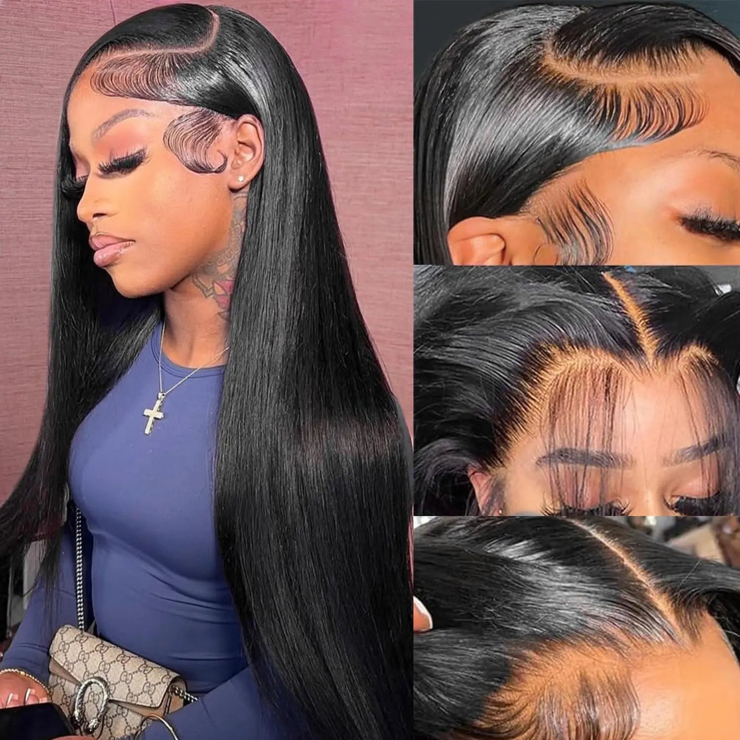 13x4 13x6 Transparent Bone Straight 30 40 Inches Lace Front Human Hair Wigs 360 Brazilian Lace Frontal Wigs For Black Women Dosacia Store Store ID 1104310464