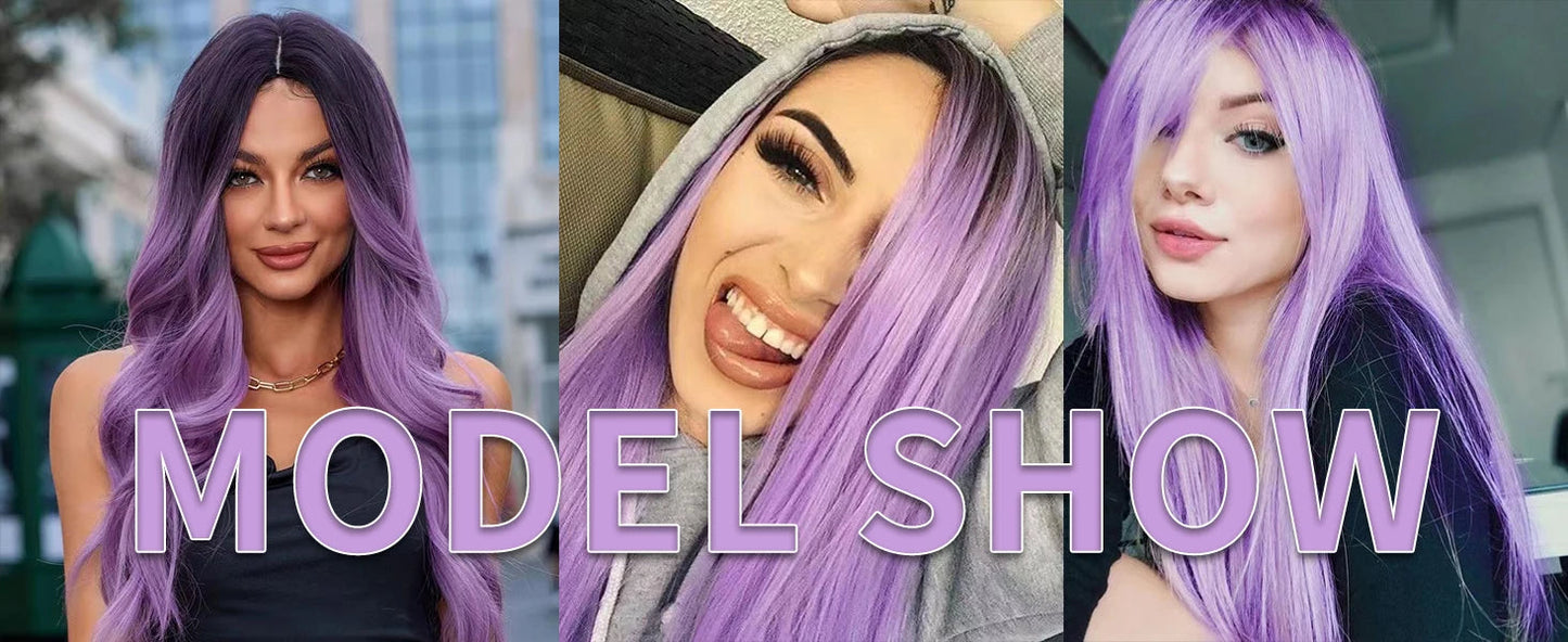 Purple Vietnamese Human Hair Wig 13X6 HD Transparent Lace Front Pre Plucked 180% 250% Density Straight 28 32 Inch Wigs For Women XINXIYA WIG US Store Store ID 1103576649