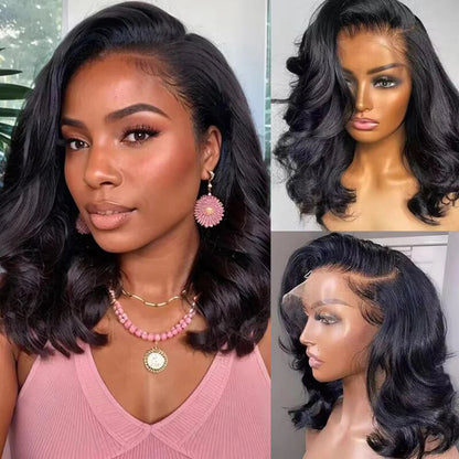 Body Wave Short Bob Wig 180 Density 13x4 Lace Front Human Hair wig 16 Inch 100% Brazilian Remy Hair Pre Plucked With Baby Hair HairStar Wigs