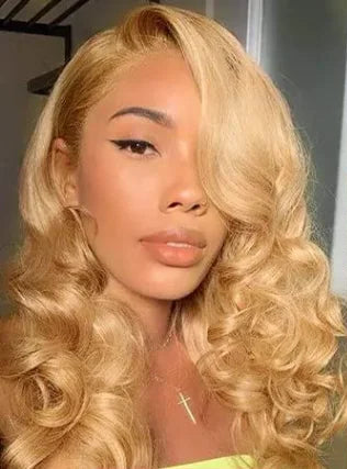 #27 Honey Blonde Wig Human Hair 100% Brazilian Body Wave Lace Front Wigs 13X6 Hd Lace Frontal Wig 250 Density Preplucked 30 Inch SIXQUEEN Wig Store Store ID 1104602052