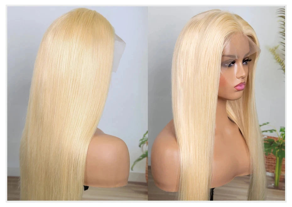 13x4 13x6 360 HD Transparent 613 Honey Blonde Color Lace Front Human Hair Wigs for Women Raw Brazilian Straight Lace Frontal Wig Hairsoboom Store 1103586186