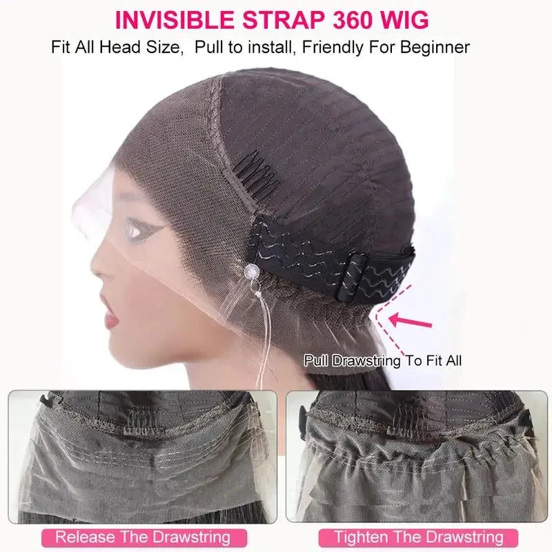 Hidden Strap Drawstring Wig 360 Lace Front Wigs Human Hair 250 Density Body Wave Frontal 360 Full Lace Human Hair Wigs for Women FRIZIRA Moily Beauty Store 1104931493