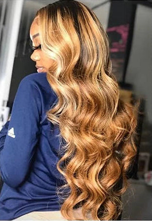 Body Wave P/427 Honey Blonde Highlight Wig Human Hair 13x4 13x6 Lace Front Human Hair Wigs Lace Frontal Wig For Black Women Wigs Lovely Princess Hair Store 1103403046