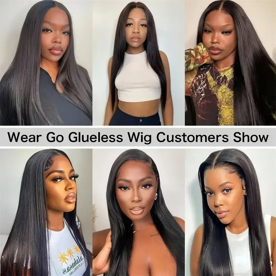 Glueless Wigs Human Hair Ready To Wear Bone Straight Lace Front Wigs Human Hair 4x4 5x5 Pre Cut Hd Lace Closure Wigs For Women Lafino Hair Wig Store 1103410090