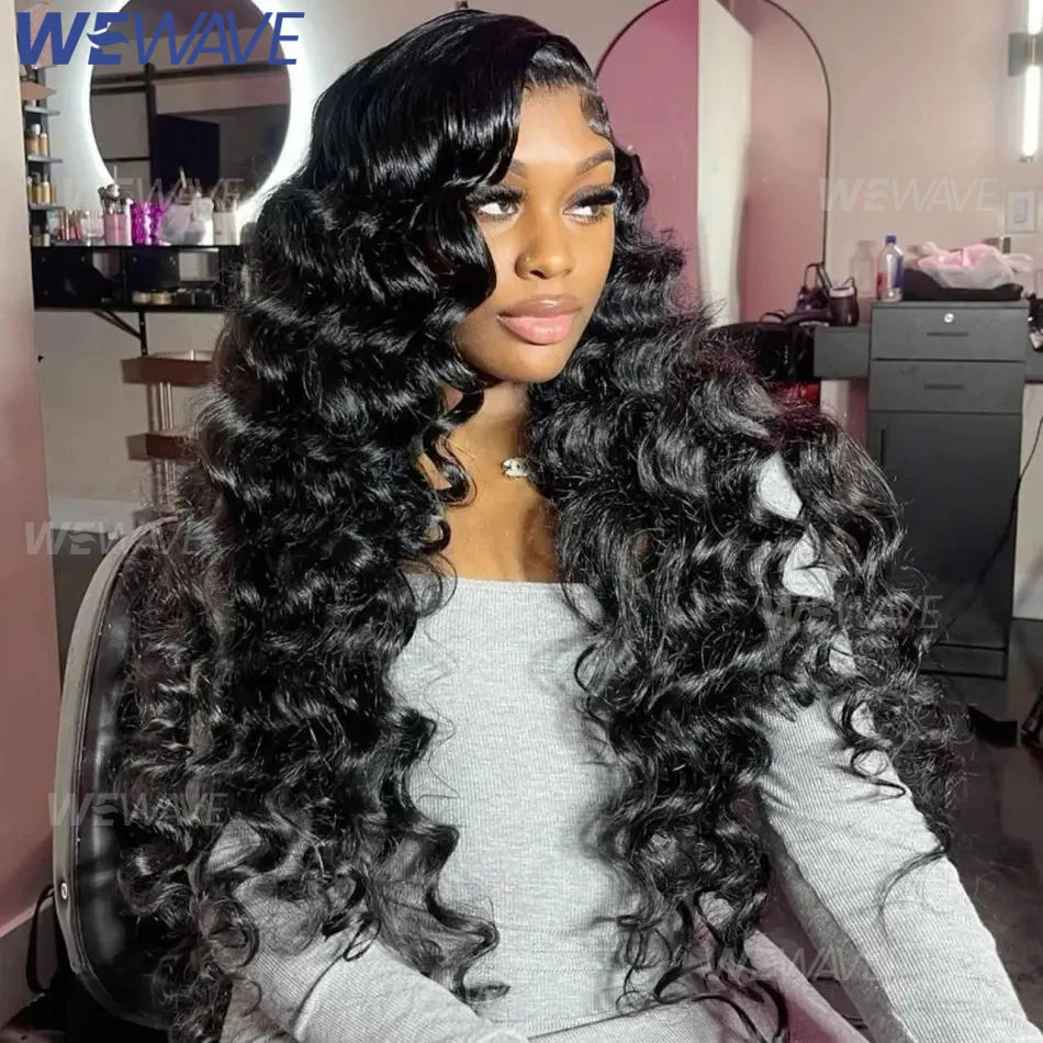 30 Inch Loose Deep Wave Frontal Wig Human Hair 13x4 Curly Lace Front Wig Transparent HD Lace Water Wigs 180 Density Brazilian WeWave Wig Store 1103417051