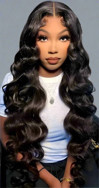 Body Wave 13x4 Lace Front Human Hair Wigs Lace Front Wigs Pre Plucked With Baby Hair For Women 200 Density Natural Color Black Lafino Beauty Hair US Store Store ID 1103585107