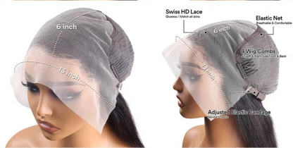 36 Inch13x4 13x6 HD Chocolate Brown Straight Lace Front Wigs Human Hair Transparent HD Lace Frontal Wig Brown  Wigs 200% Density Super Wigs US Store Store ID 1104270951