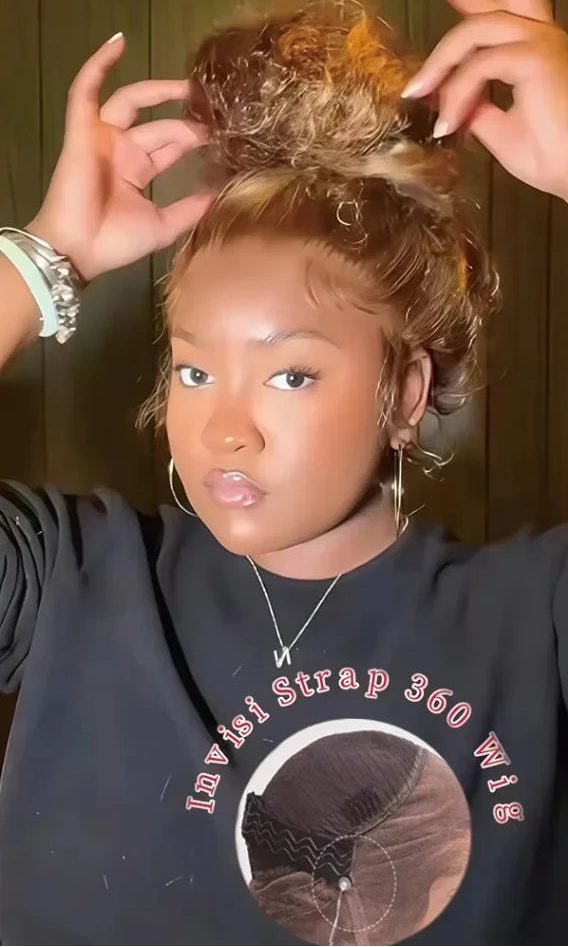 Honey Blonde 360 Lace Front Wig Human Hair 250 Density Deep Wave Highlight Curly Brown 13X4 Lace Frontal Wigs 427 Brazilian Hair HairStar Wigs