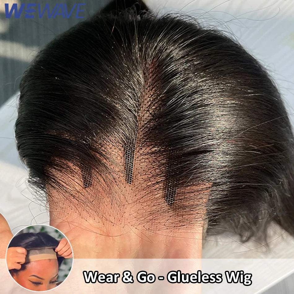 Bone Straight Glueless Wig Human Hair Ready To Wear 4X4 5X5 Hd Lace Preplucked Closure Wig Pre Cut Frontal 100% Human Hair Wigs WeWave Wig Store Store no.: 110341705