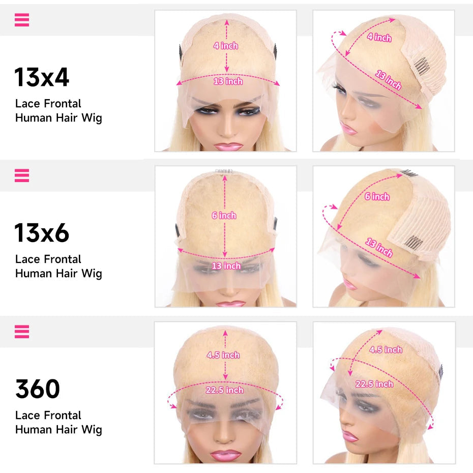 13x6 360 Lace Wig Human Hair Pre Plucked 613 Blonde Colored Lace Front Wigs Bone Straight Ponytail Human Hair Lace Frontal Wig XINXIYA WIG US Store Store ID 1103576649