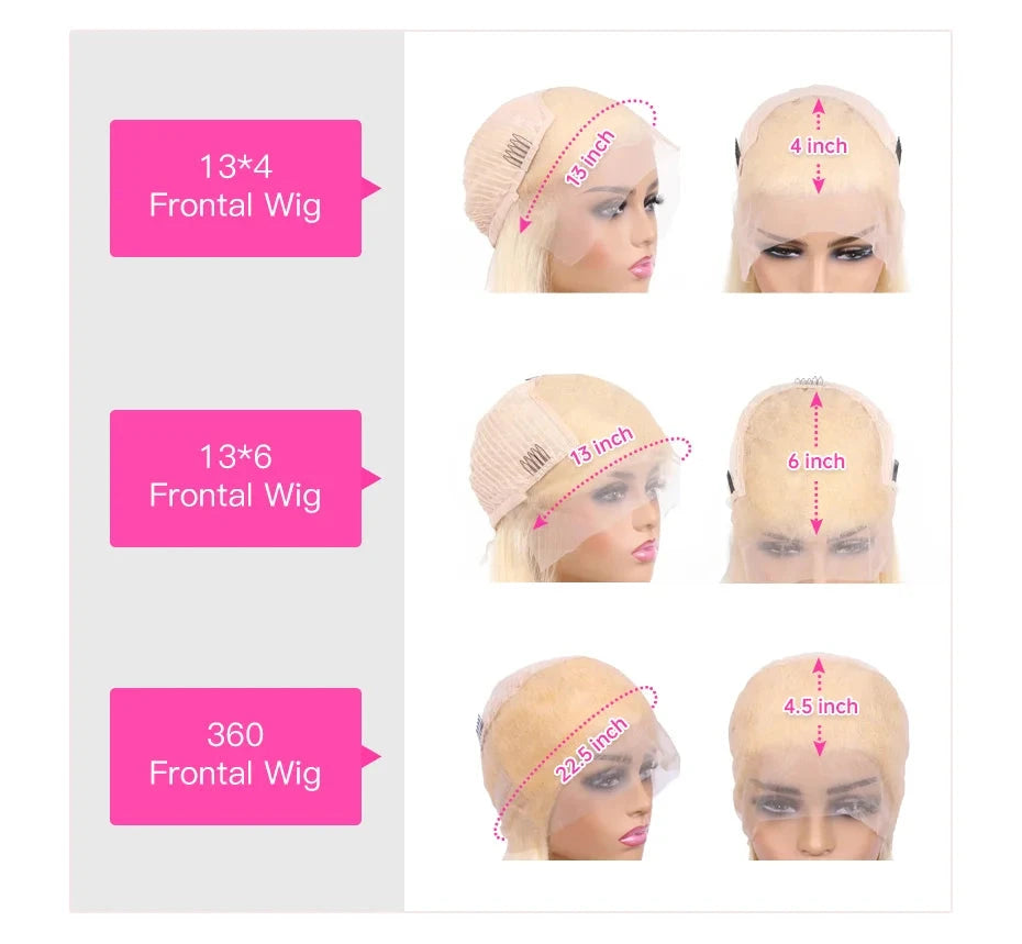 Hd Transparent 613 Blonde 13x4 13x6 360 Lace Front Human Hair Wig Pre Plucked Bone Straight Lace Frontal Wig 200 250 300 Density Diva Me Official Store 5007137