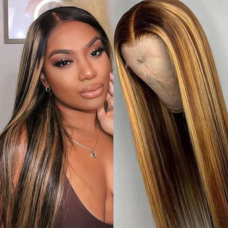 Highlight Wig 13x6 Hd Lace Frontal Wig Natural Hairline PrePlucked 30 Inch 13x4 Honey Blonde Straight Lace Front Wigs Human Hair Lafino Beauty Hair US Store Store ID 1103585107