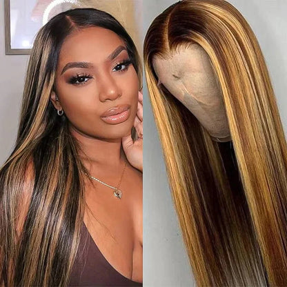 Highlight Wig 13x6 Hd Lace Frontal Wig Natural Hairline PrePlucked 30 Inch 13x4 Honey Blonde Straight Lace Front Wigs Human Hair Lafino Beauty Hair US Store Store ID 1103585107