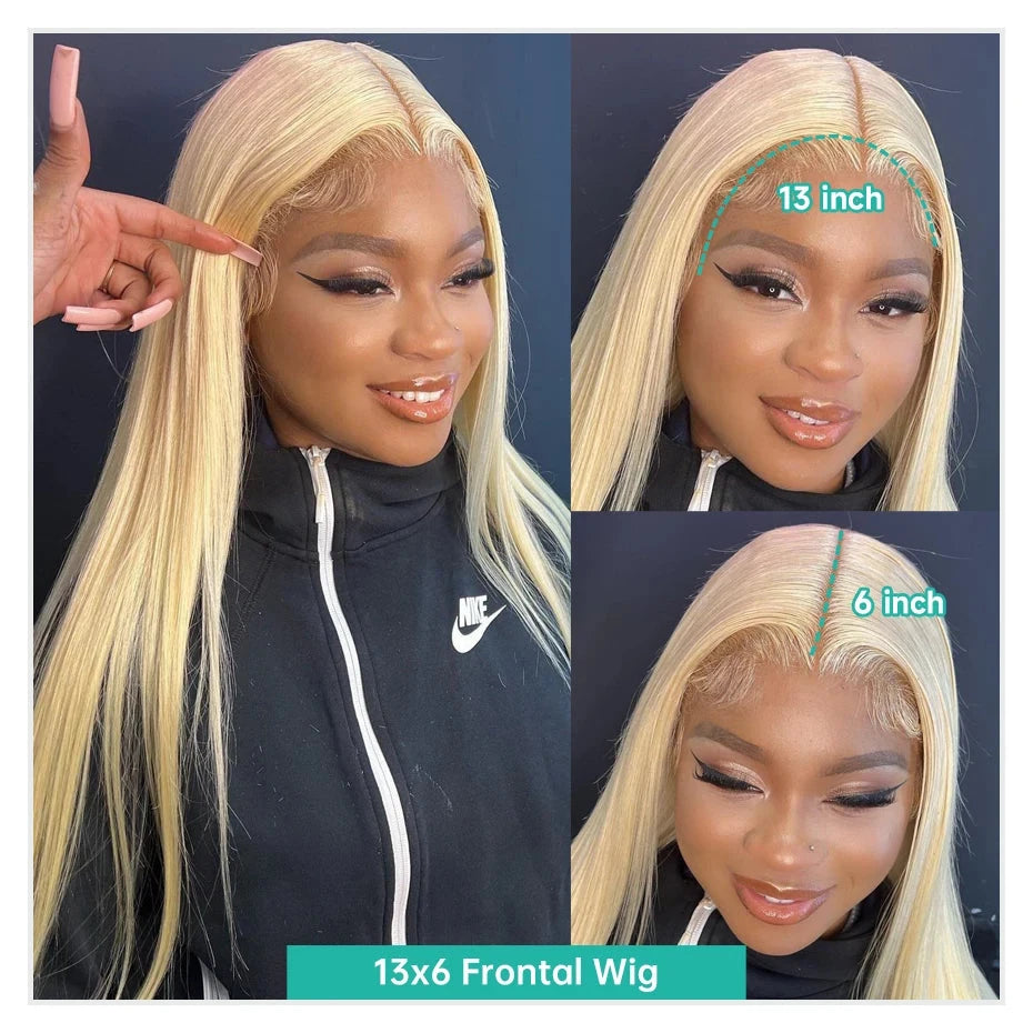 13x4 13x6 360 HD Transparent 613 Honey Blonde Color Lace Front Human Hair Wigs for Women Raw Brazilian Straight Lace Frontal Wig Hairsoboom Store 1103586186