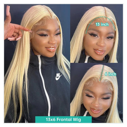13x4 13x6 360 HD Transparent 613 Honey Blonde Color Lace Front Human Hair Wigs for Women Raw Brazilian Straight Lace Frontal Wig Hairsoboom Store 1103586186