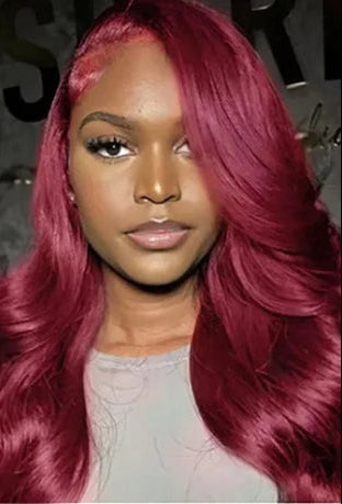 13x6 Body Wave Lace Front Wig 99J Burgundy Lace Frontal Wig HD Transparent Lace Frontal Wig Human Hair Pre Plucked 99j Red Color HairStar Wigs
