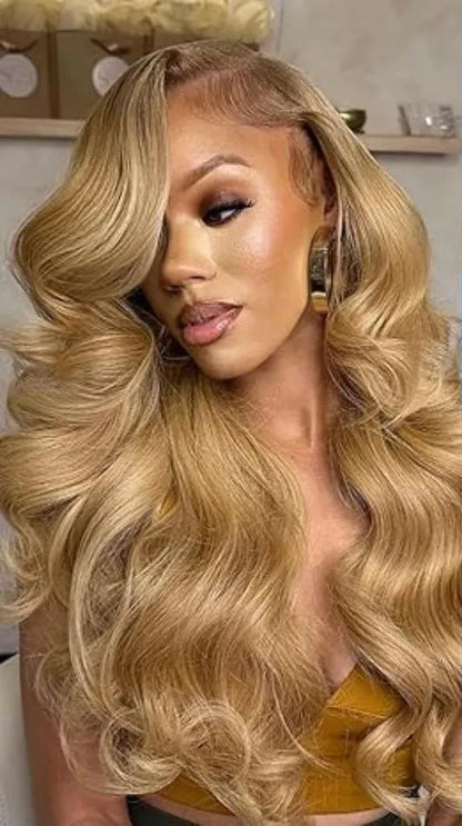 Body Wave Human Hair Wigs 27 Honey Blonde 13X6 Hd Lace Frontal Wig 13X4 Human Hair 250 Density Colored Preplucked Brazilian Wigs HairStar Wigs