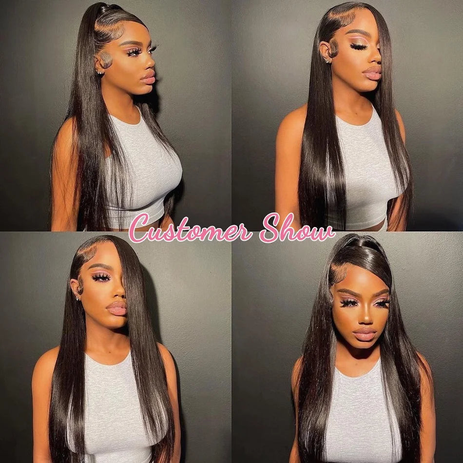 Full 360 HD Lace Frontal Human Hair Wigs PrePlucked For Women Brazilian Bone Straight 13x6 Transparent Lace Front Human Hair Wig Classyhair Store Store ID 1103578707