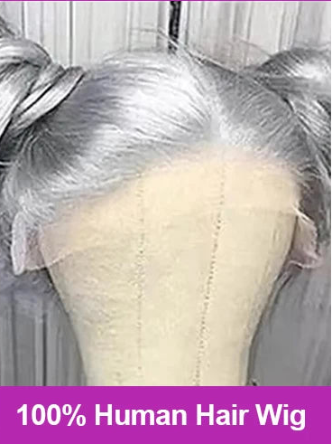 Straight Wig HD Lace – Silver Grey - 13x6 – Glacier