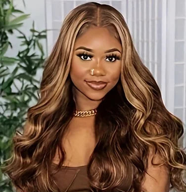 Body Wave P/427 Honey Blonde Highlight Wig Human Hair 13x4 13x6 Lace Front Human Hair Wigs Lace Frontal Wig For Black Women Wigs Lovely Princess Hair Store 1103403046