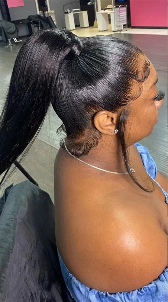 360 HD Transparent Lace Frontal Wigs Pre Plucked Brazilian Bone Straight 13x4 13x6 Lace Front Human Hair Wigs For Black Women Bling Hair Factory Fast Delivery Store Store ID 1103578511