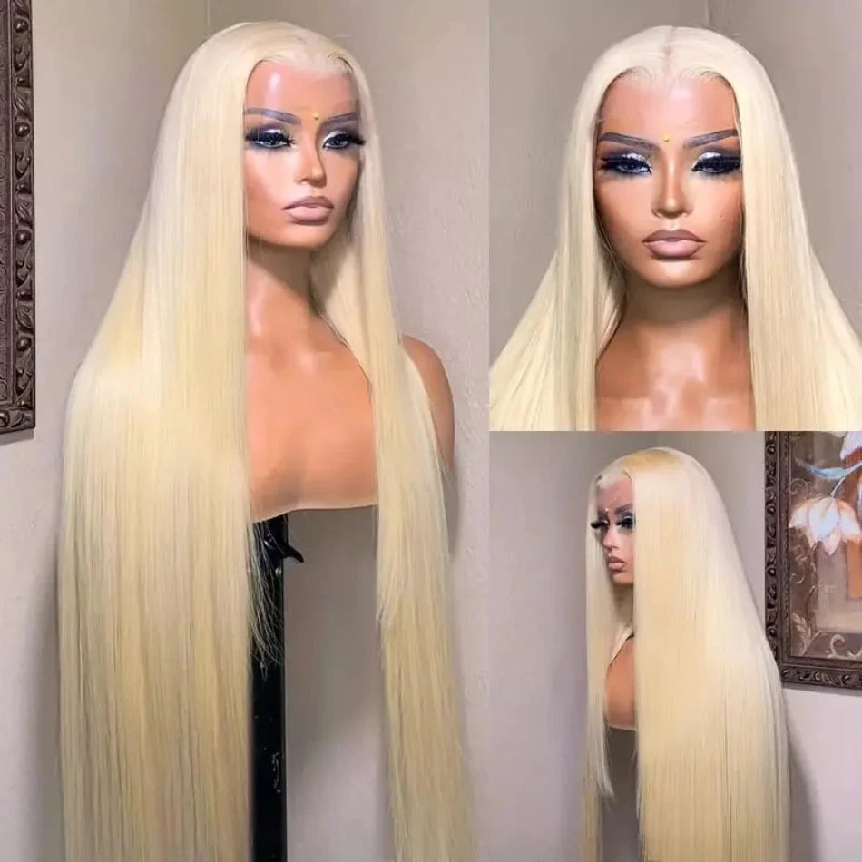613 Hd Lace Frontal Wigs 13X6 Lace Front Wigs Blonde Straight Human Hair Wigs 40 Inch 230 Density Brazilian Hair For Black Women Afybea GlowHair Store 1105053546
