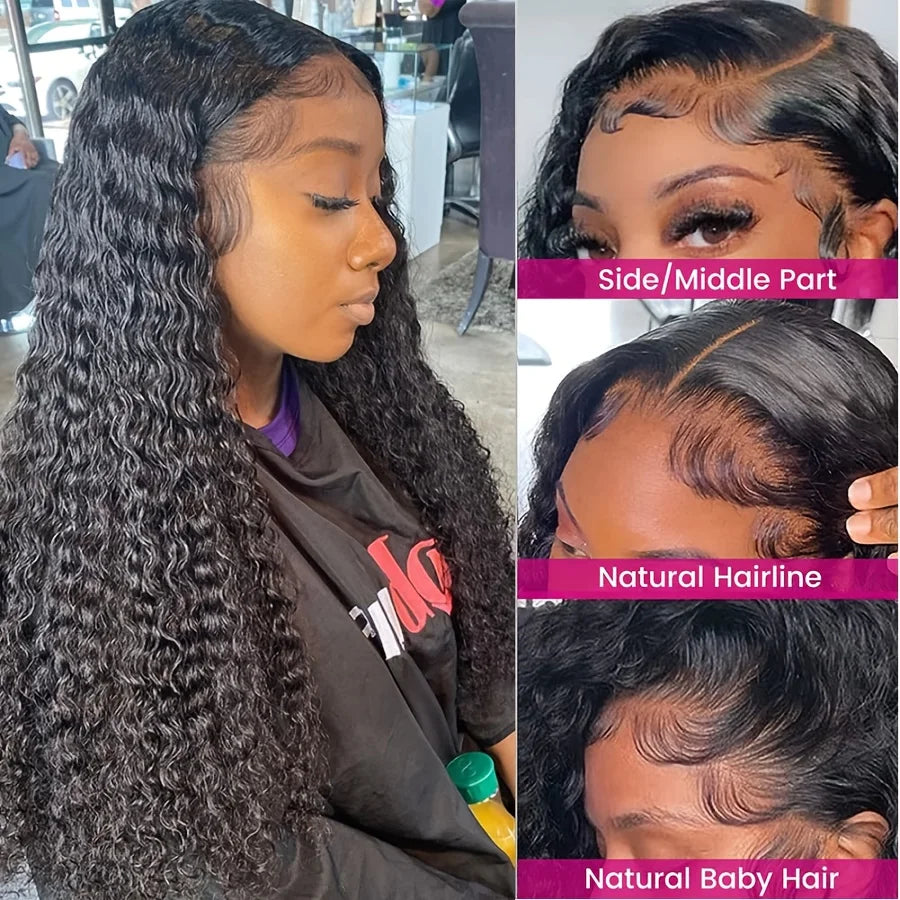 30 40 Inch Water Wave Lace Front Wig 4x4 5x5 Deep Wave Glueless Closure Wig Brazilian 13x6 HD Curly Lace Frontal Human Hair Wigs HairStar Wigs