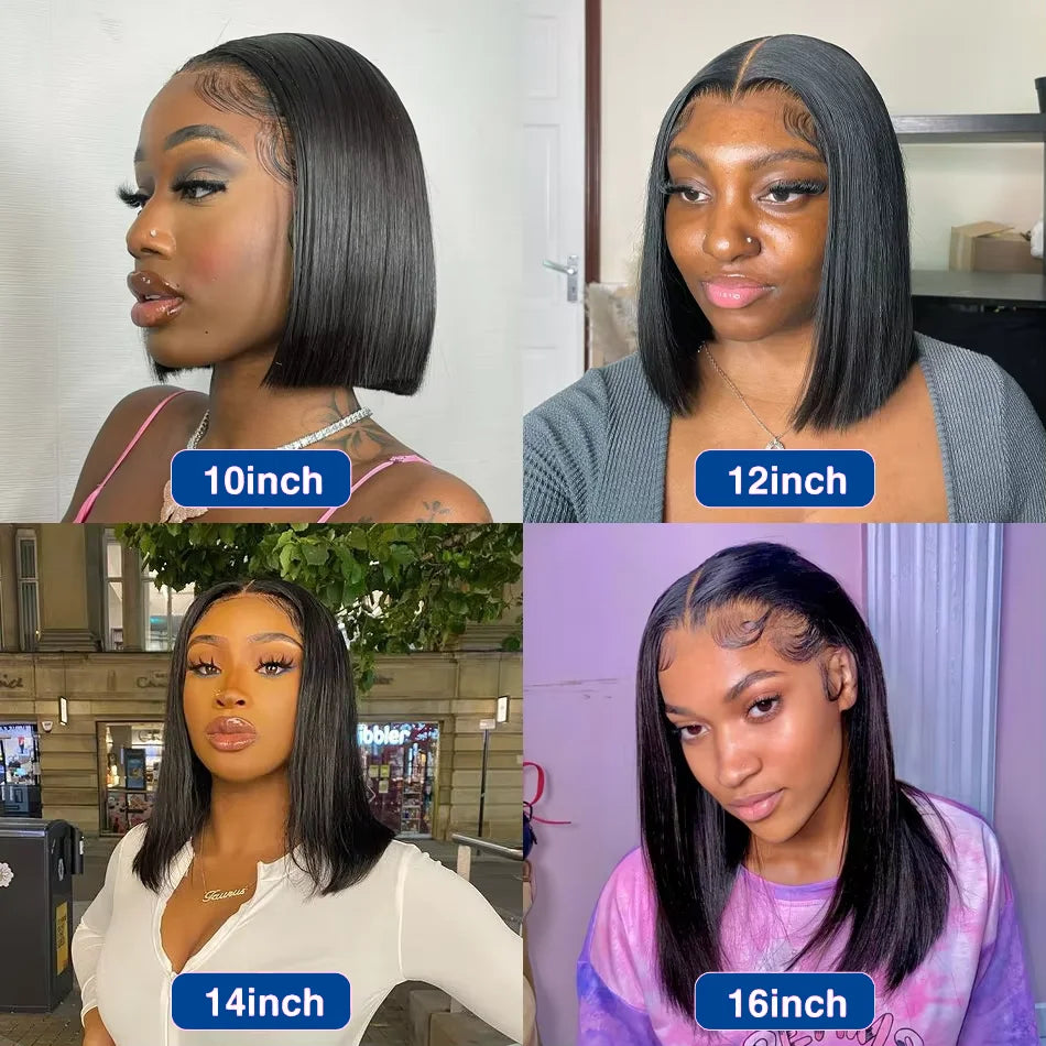 Bone Straight Bob Wigs Human Hair Pre Plucked Transparent Lace Frontal Wig Cuticle Aligned 100% Human Hair 13x4 Short Bob Wigs Livia Human Hair Store 1103844251