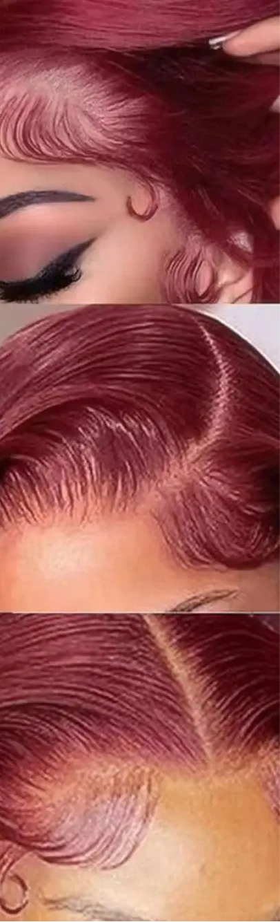13x6 99J Burgundy Lace Front Wigs Human Hair Body Wave Transparent Lace Front Wig Human Hair Wine Red Pre Plucked With Baby Hair XCLS Beauty Hair Store Store ID 1104268357