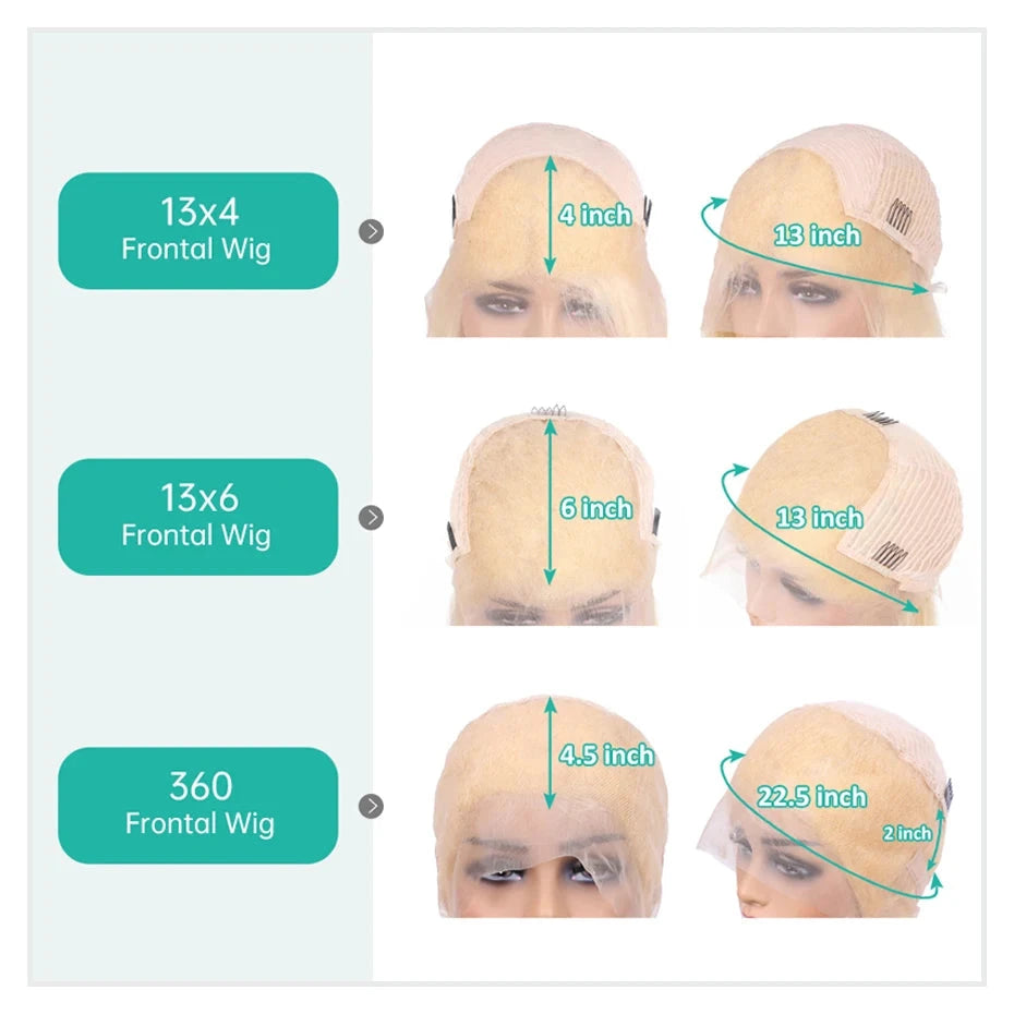 13x4 13x6 360 HD Transparent 613 Honey Blonde Color Lace Front Human Hair Wigs for Women Raw Brazilian Straight Lace Frontal Wig Hairsoboom Store 1103586186