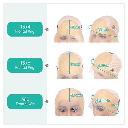 13x4 13x6 360 HD Transparent 613 Honey Blonde Color Lace Front Human Hair Wigs for Women Raw Brazilian Straight Lace Frontal Wig Hairsoboom Store 1103586186