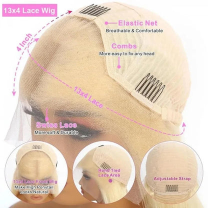 613 Hd Lace Frontal Wigs 13X6 Lace Front Wigs Blonde Straight Human Hair Wigs 40 Inch 230 Density Brazilian Hair For Black Women Afybea GlowHair Store 1105053546