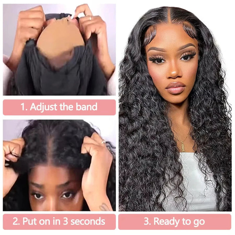 30 40 Inch Water Wave Lace Front Wig 4x4 5x5 Deep Wave Glueless Closure Wig Brazilian 13x6 HD Curly Lace Frontal Human Hair Wigs Tewjig Store 1103274354