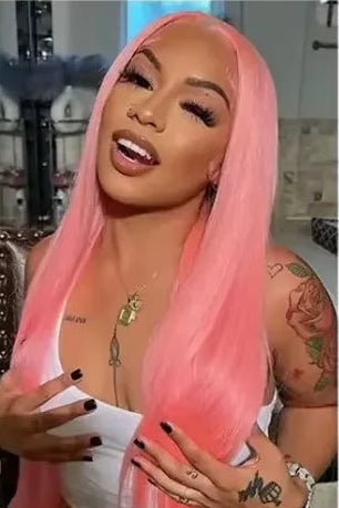 Pink Wig Straight Human Hair Wigs 30 36 Inch Lace Front Wigs 13X6 Hd Lace Frontal Wigs 13X4 Lace Front Wigs 230 Density Lafino Wig US Store ID 1105207236