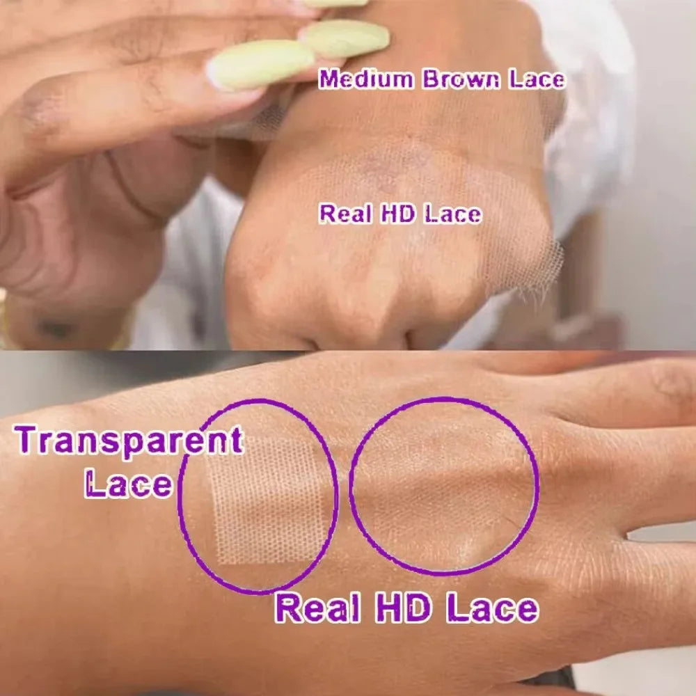 36 Inch13x4 13x6 HD Chocolate Brown Straight Lace Front Wigs Human Hair Transparent HD Lace Frontal Wig Brown  Wigs 200% Density Super Wigs US Store Store ID 1104270951