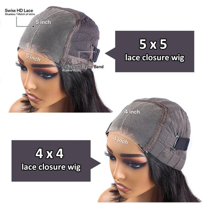 Bone Straight Glueless Wig Human Hair Ready To Wear 4X4 5X5 Hd Lace Preplucked Closure Wig Pre Cut Frontal 100% Human Hair Wigs WeWave Wig Store Store no.: 110341705