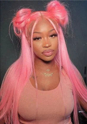 13x6 Pink Wig Lace Frontal Human Hair Wig Brazilian 13x4 HD Lace Front Wigs Pre Plucked Pre Bleached Bone Straight Colored Wigs HairStar Wigs