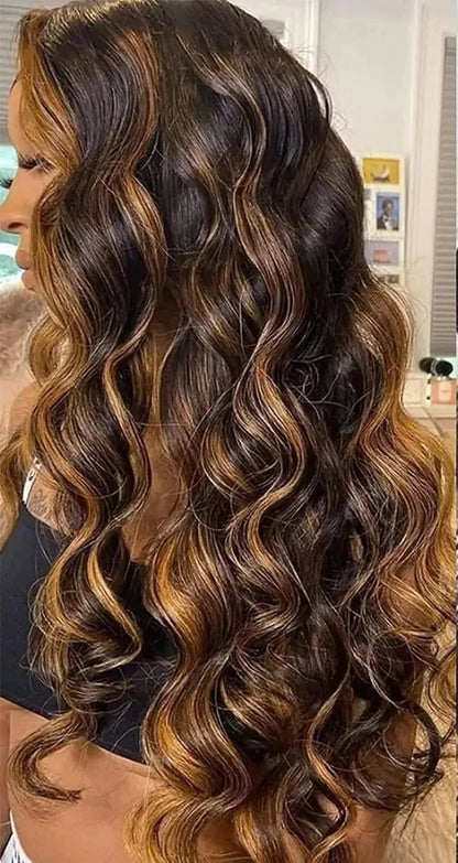 Lafino Body Wave 13x4 Hd Lace Frontal Wigs Highlight Wig Human Hair 13x6 Hd Lace Frontal Wig Loose Body Wave Colored Brazilian Lafino Beauty Hair US Store Store ID 1103585107