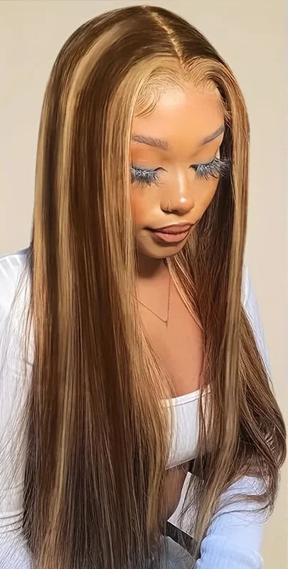 Lafino P4/27 Honey Blonde 13X6 HD Lace Frontal Wig Straight Lace Front Wigs Highlight  Wig 13X4 Lace Wig Human Hair Pre Plucked Lafino Wig US Store Store ID 1105207236