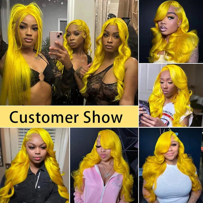 300 Density Yellow Straight Human Hair Wig 13x4 Transparent Lace Frontal Wig 100% Human Hair Pre Plucked Brazilian Virgin Hair YNiSew Hair Store Store ID 1104160390