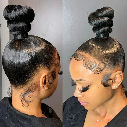 360 HD Transparent Lace Frontal Wigs Pre Plucked Brazilian Bone Straight 13x4 13x6 Lace Front Human Hair Wigs For Black Women Bling Hair Factory Fast Delivery Store Store ID 1103578511