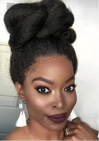 Kinky Straight Human Hair Wig 360 HD Lace Front Wigs Human Hair 200% Density Straight Human Hair Wigs For Women Natural Black HairStar Wigs