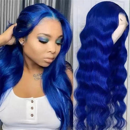 Dark Blue 13x4 Lace Front Wigs Body Wave 100% Human Hair Navy Blue Colored 13x6 Hd Lace Frontal Wigs Pre Plucked Brazilian Wigs Aliwig Store Store ID 1103577386
