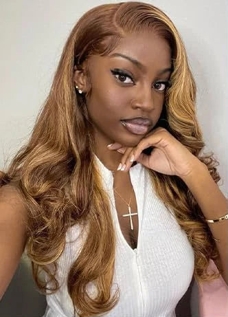 Body Wave P/427 Honey Blonde Highlight Wig Human Hair 13x4 13x6 Lace Front Human Hair Wigs Lace Frontal Wig For Black Women Wigs Lovely Princess Hair Store 1103403046