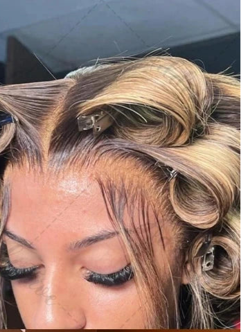 13x4 Hd Transparent Lace Front Wig Colored Highlight Human Hair Wigs For Women Brazilian Body Wave 4/27 Blonde Pre Plucked Wigs Wig Queen US Store Store ID 1103587128