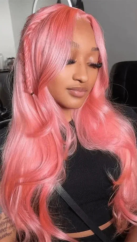 13x4 Human Hair Wig Natural Hairline 100% Brazilian 13x6 Pink Body Wave Lace Front Wigs Lace Frontal Wigs Human Hair For Women HairStar Wigs