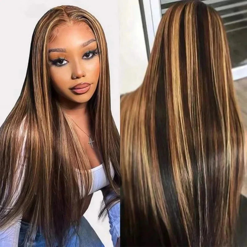 Highlight Wig 13x6 Hd Lace Frontal Wig Natural Hairline PrePlucked 30 Inch 13x4 Honey Blonde Straight Lace Front Wigs Human Hair Lafino Beauty Hair US Store Store ID 1103585107