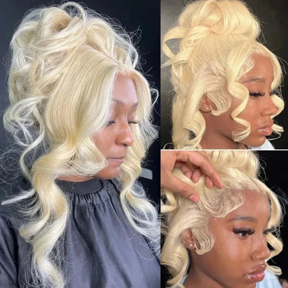 30 40 Inch 13x6 Lace Frontal Wig 613 Blonde Body Wave 13x4 Lace Front Wig Pre plucked Brazilian Human Hair Wigs 200 Density HairStar Wigs