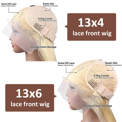 613 Blonde Lace Front Wig Human Hair 13X6 Hd Lace Frontal Wig 13X4 Straight Lace Front Wigs 4X4 Closure Wig For Women 30 38 Inch HairStar Wigs